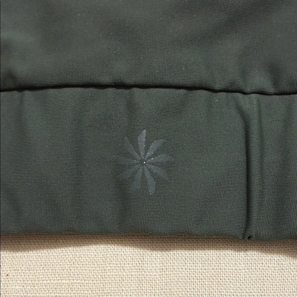 Athleta Bonaire Bikini Top Laser Cut Sports Bra Army Green Wire Free, Size Large